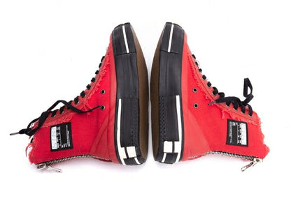 Vessel x Yohji Yamamoto Cut-Off Canvas Sneakers Red Size 23CM