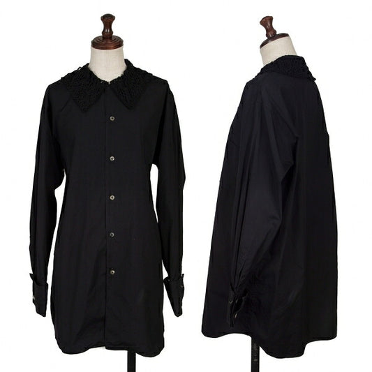 COMME des GARCONS Cotton Lace Collar Shirt Black Size M
