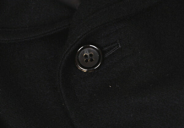 COMME des GARCONS Wool Blend Ruffle Coat Black Size M
