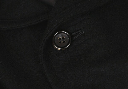 COMME des GARCONS Wool Blend Ruffle Coat Black Size M