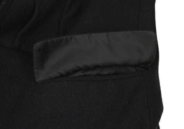 COMME des GARCONS Wool Blend Ruffle Coat Black Size M