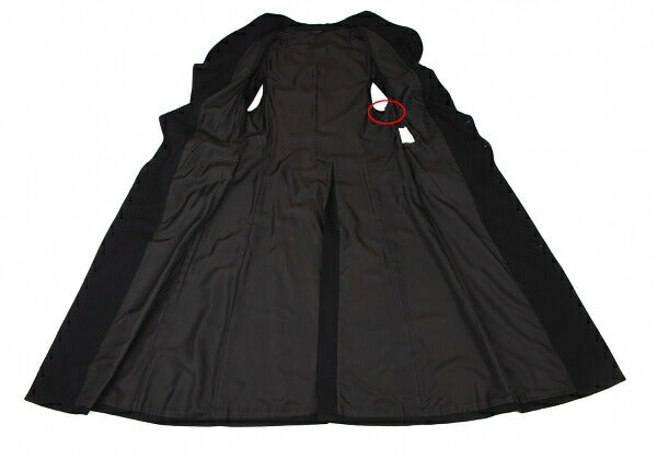COMME des GARCONS Wool Blend Ruffle Coat Black Size M