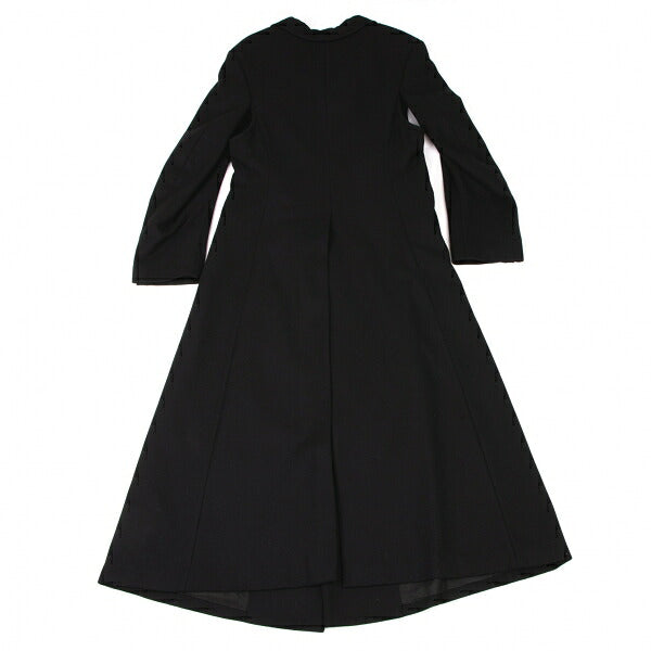 COMME des GARCONS Wool Blend Ruffle Coat Black Size M