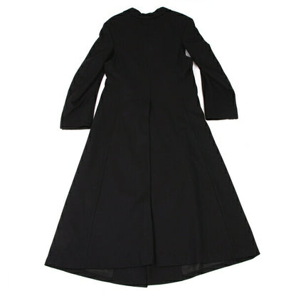 COMME des GARCONS Wool Blend Ruffle Coat Black Size M