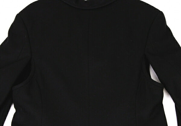COMME des GARCONS Wool Blend Ruffle Coat Black Size M