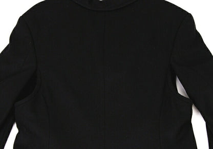 COMME des GARCONS Wool Blend Ruffle Coat Black Size M