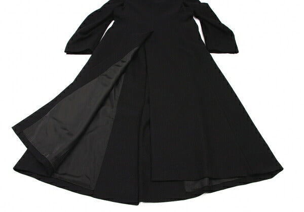 COMME des GARCONS Wool Blend Ruffle Coat Black Size M