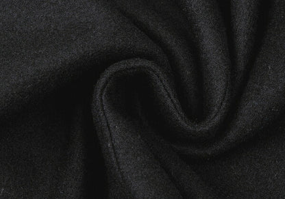 COMME des GARCONS Wool Blend Ruffle Coat Black Size M