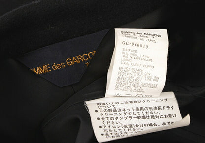 COMME des GARCONS Wool Blend Ruffle Coat Black Size M