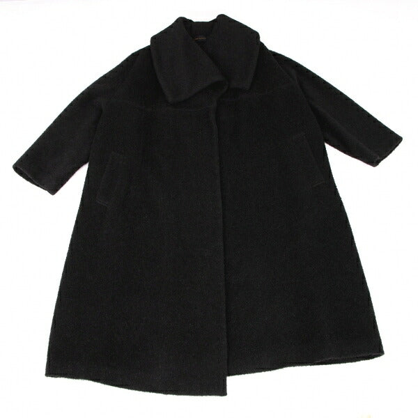 COMME des GARCONS Shaggy Wool Buttonless Coat Black Size M
