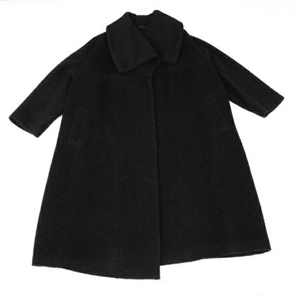 COMME des GARCONS Shaggy Wool Buttonless Coat Black Size M