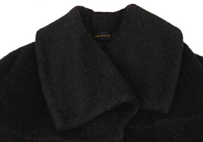 COMME des GARCONS Shaggy Wool Buttonless Coat Black Size M