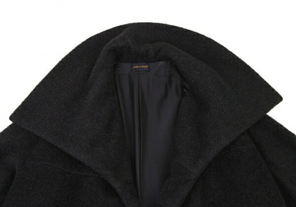 COMME des GARCONS Shaggy Wool Buttonless Coat Black Size M