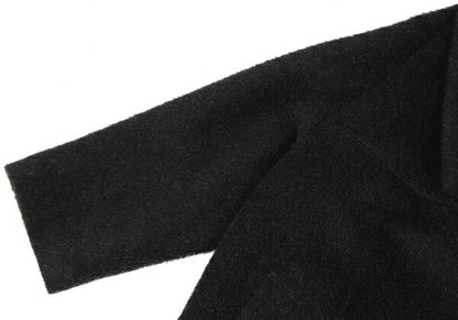COMME des GARCONS Shaggy Wool Buttonless Coat Black Size M