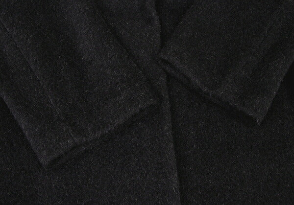 COMME des GARCONS Shaggy Wool Buttonless Coat Black Size M
