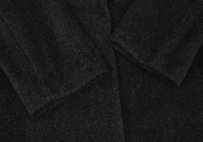 COMME des GARCONS Shaggy Wool Buttonless Coat Black Size M