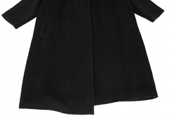 COMME des GARCONS Shaggy Wool Buttonless Coat Black Size M