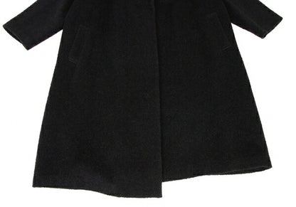 COMME des GARCONS Shaggy Wool Buttonless Coat Black Size M