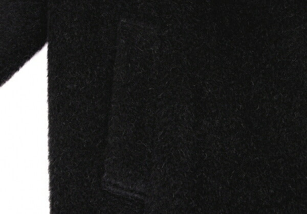 COMME des GARCONS Shaggy Wool Buttonless Coat Black Size M
