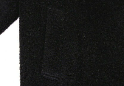 COMME des GARCONS Shaggy Wool Buttonless Coat Black Size M