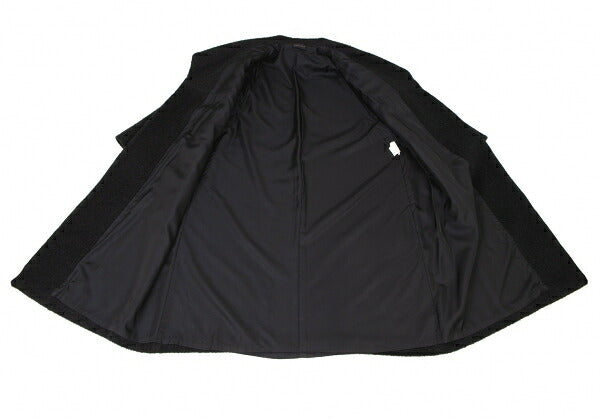 COMME des GARCONS Shaggy Wool Buttonless Coat Black Size M