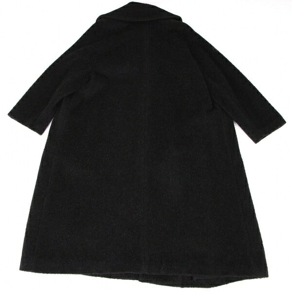 COMME des GARCONS Shaggy Wool Buttonless Coat Black Size M