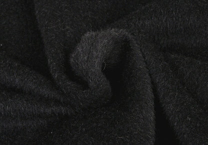 COMME des GARCONS Shaggy Wool Buttonless Coat Black Size M