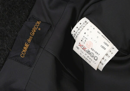COMME des GARCONS Shaggy Wool Buttonless Coat Black Size M