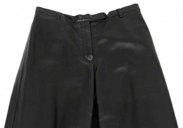 Jean Paul GAULTIER FEMME Lamb Leather Pants Black Skirt Size 42