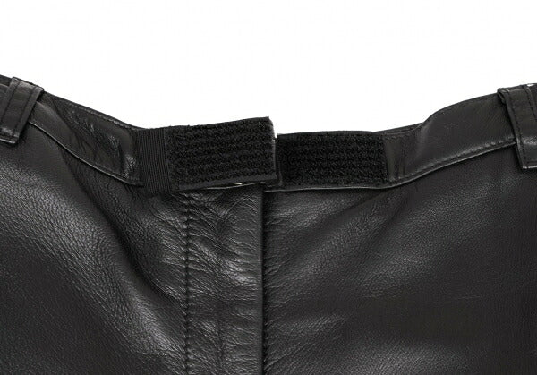 Jean Paul GAULTIER FEMME Lamb Leather Pants Black Skirt Size 42