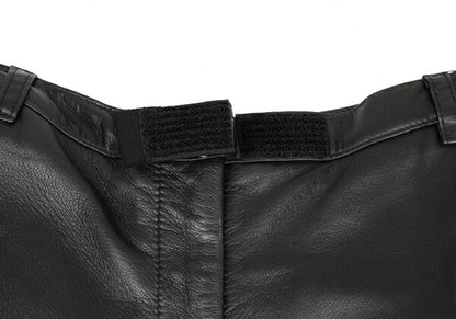 Jean Paul GAULTIER FEMME Lamb Leather Pants Black Skirt Size 42