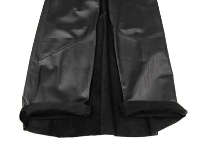 Jean Paul GAULTIER FEMME Lamb Leather Pants Black Skirt Size 42