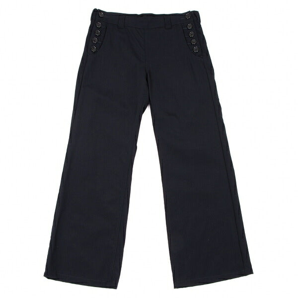 COMME des GARCONS Wool Side Button Design Pants Navy Size M