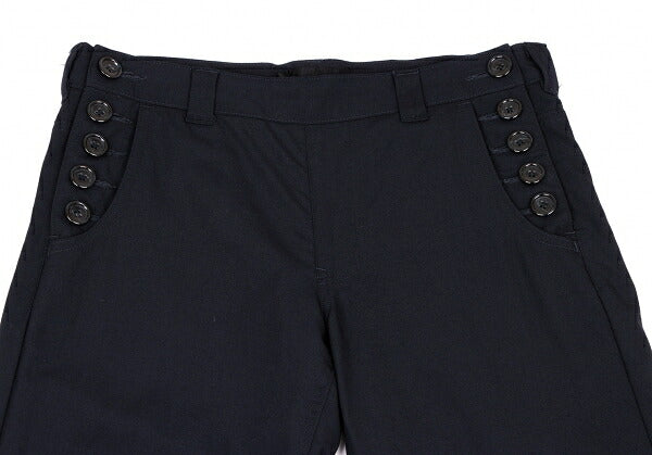 COMME des GARCONS Wool Side Button Design Pants Navy Size M