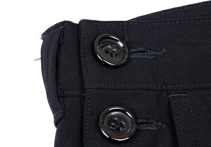 COMME des GARCONS Wool Side Button Design Pants Navy Size M