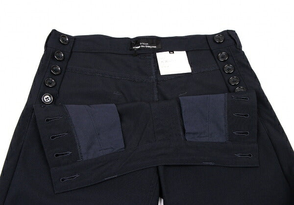 COMME des GARCONS Wool Side Button Design Pants Navy Size M