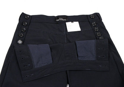 COMME des GARCONS Wool Side Button Design Pants Navy Size M