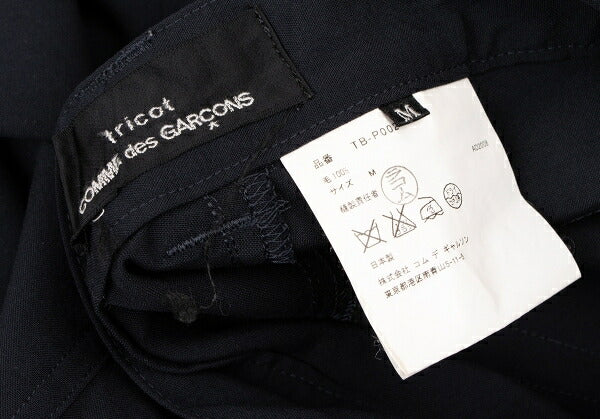 COMME des GARCONS Wool Side Button Design Pants Navy Size M