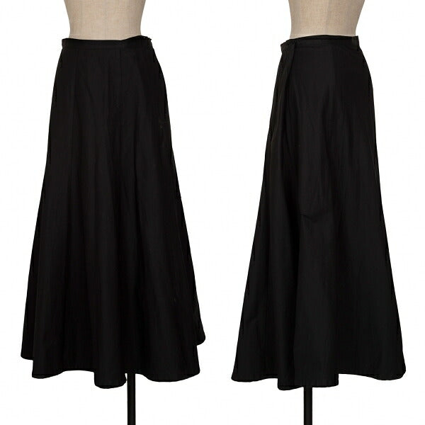 Y's Cotton Flare Midi Skirt Black Size 3