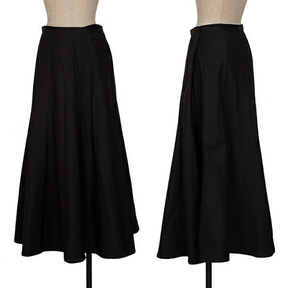 Y's Cotton Flare Midi Skirt Black Size 3