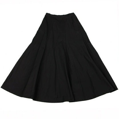 Y's Cotton Flare Midi Skirt Black Size 3