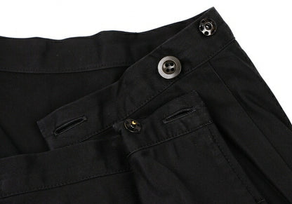 Y's Cotton Flare Midi Skirt Black Size 3