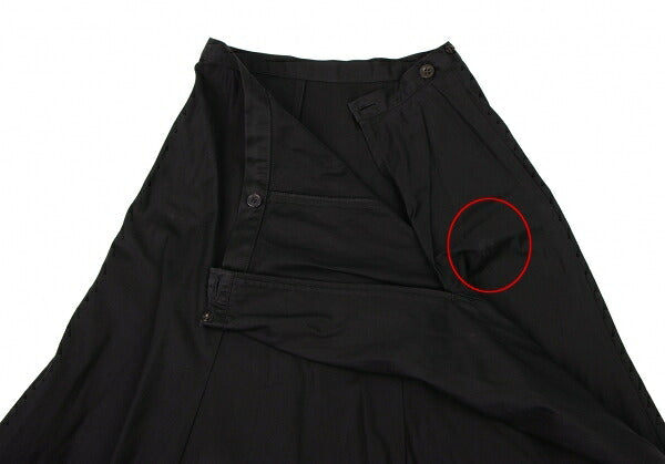Y's Cotton Flare Midi Skirt Black Size 3