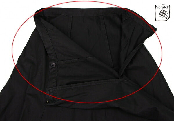 Y's Cotton Flare Midi Skirt Black Size 3