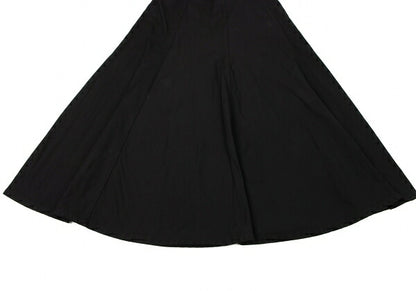 Y's Cotton Flare Midi Skirt Black Size 3