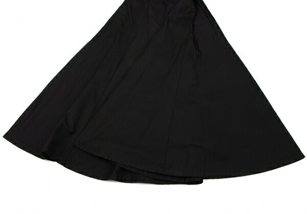 Y's Cotton Flare Midi Skirt Black Size 3