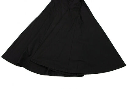 Y's Cotton Flare Midi Skirt Black Size 3
