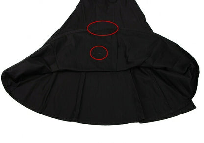 Y's Cotton Flare Midi Skirt Black Size 3