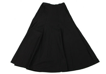 Y's Cotton Flare Midi Skirt Black Size 3