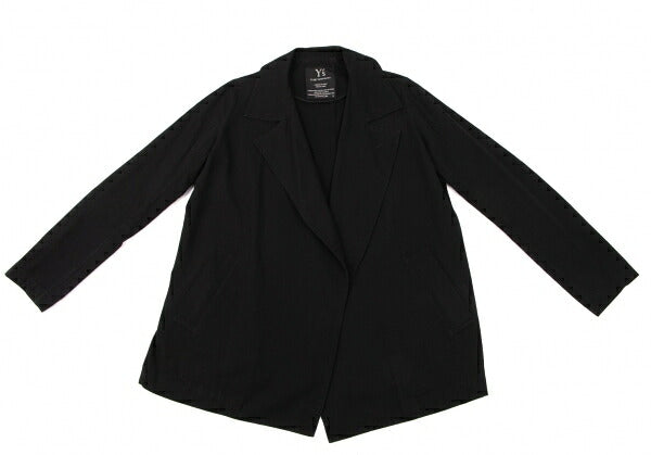 Y's Cotton Buttonless Jacket Black Size 3